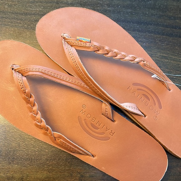 Rainbow Flirty Braidy flip flops - Picture 2 of 5